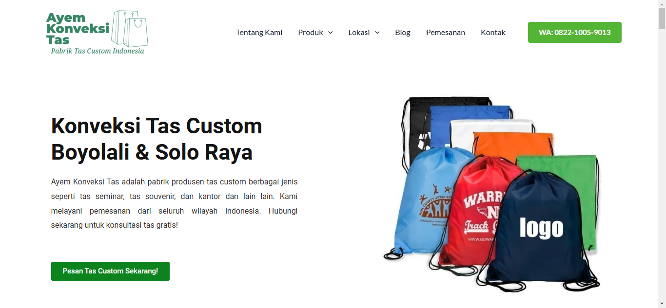 Pabrik Tas Custom Berkualitas - Solusi Terbaik untuk Kebutuhan Personal dan Promosi